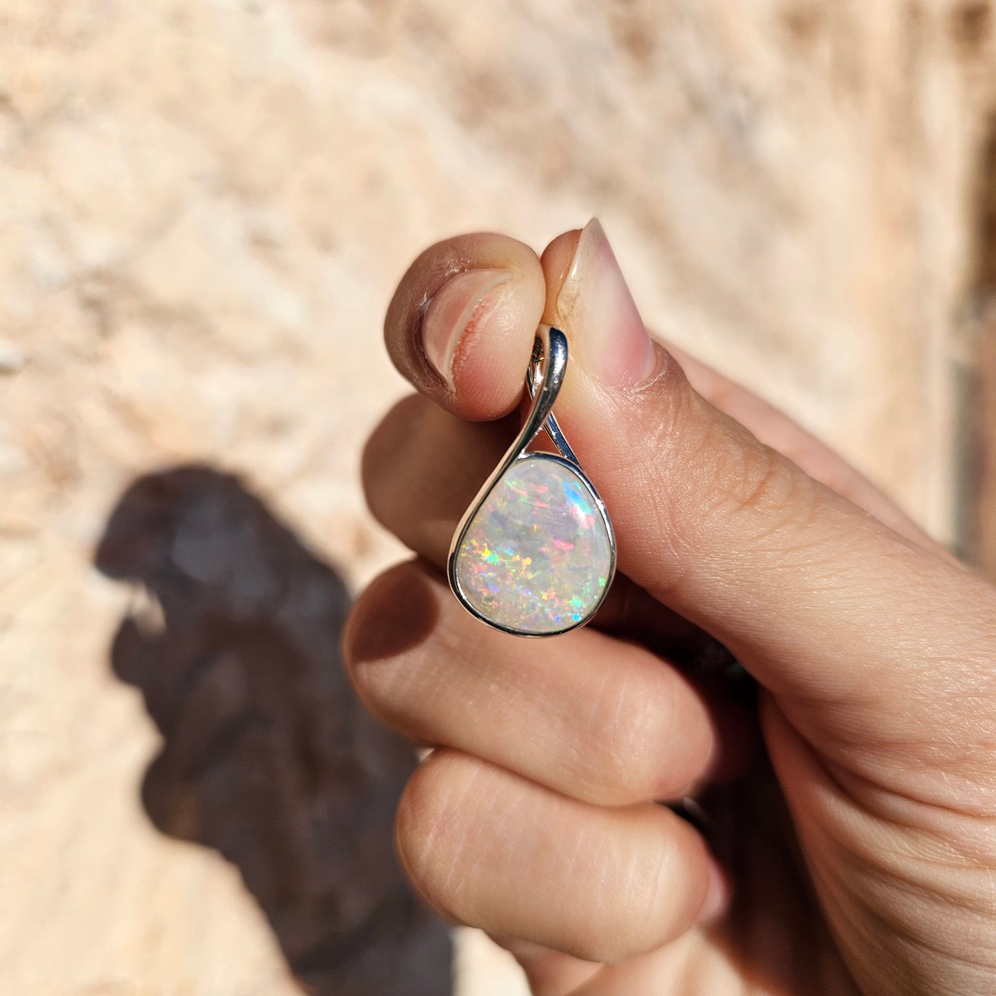Sterling Silver Opal Pendant