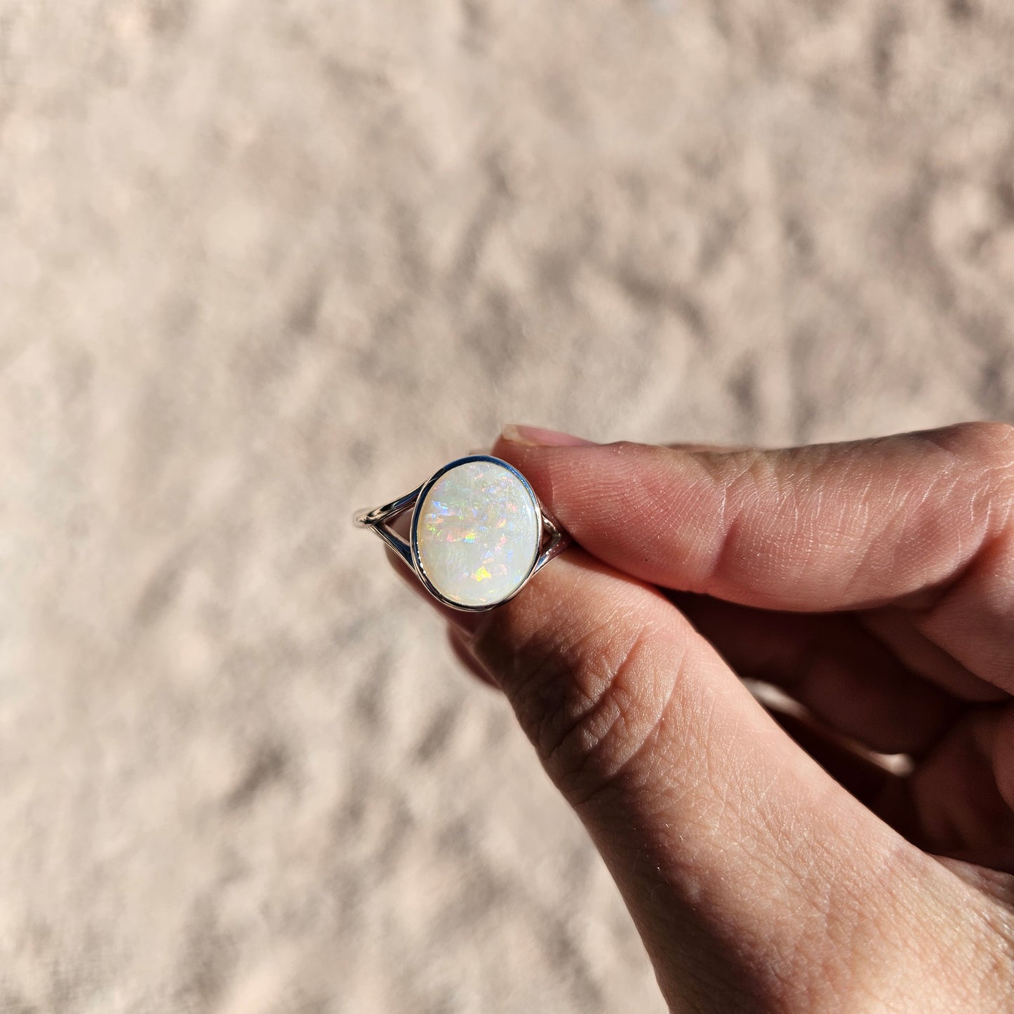 Sterling Silver Opal Ring