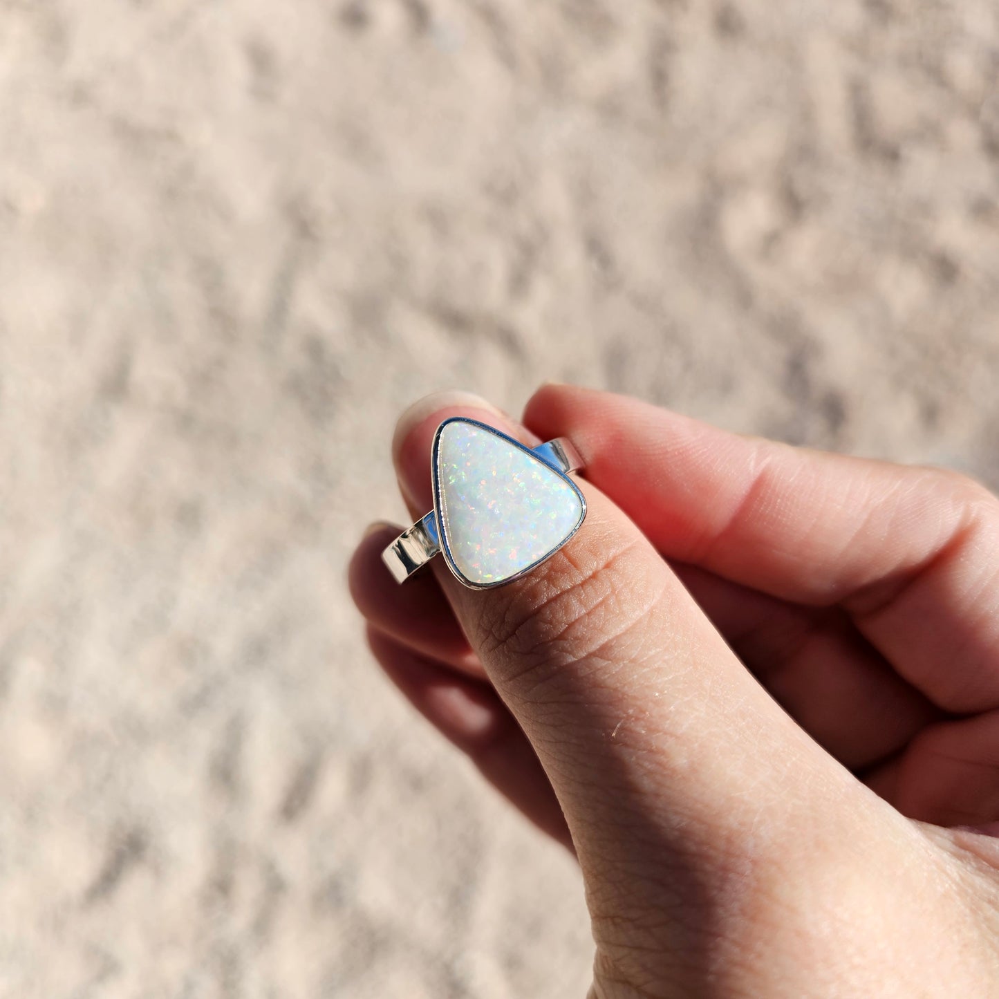 Sterling Silver Opal Ring