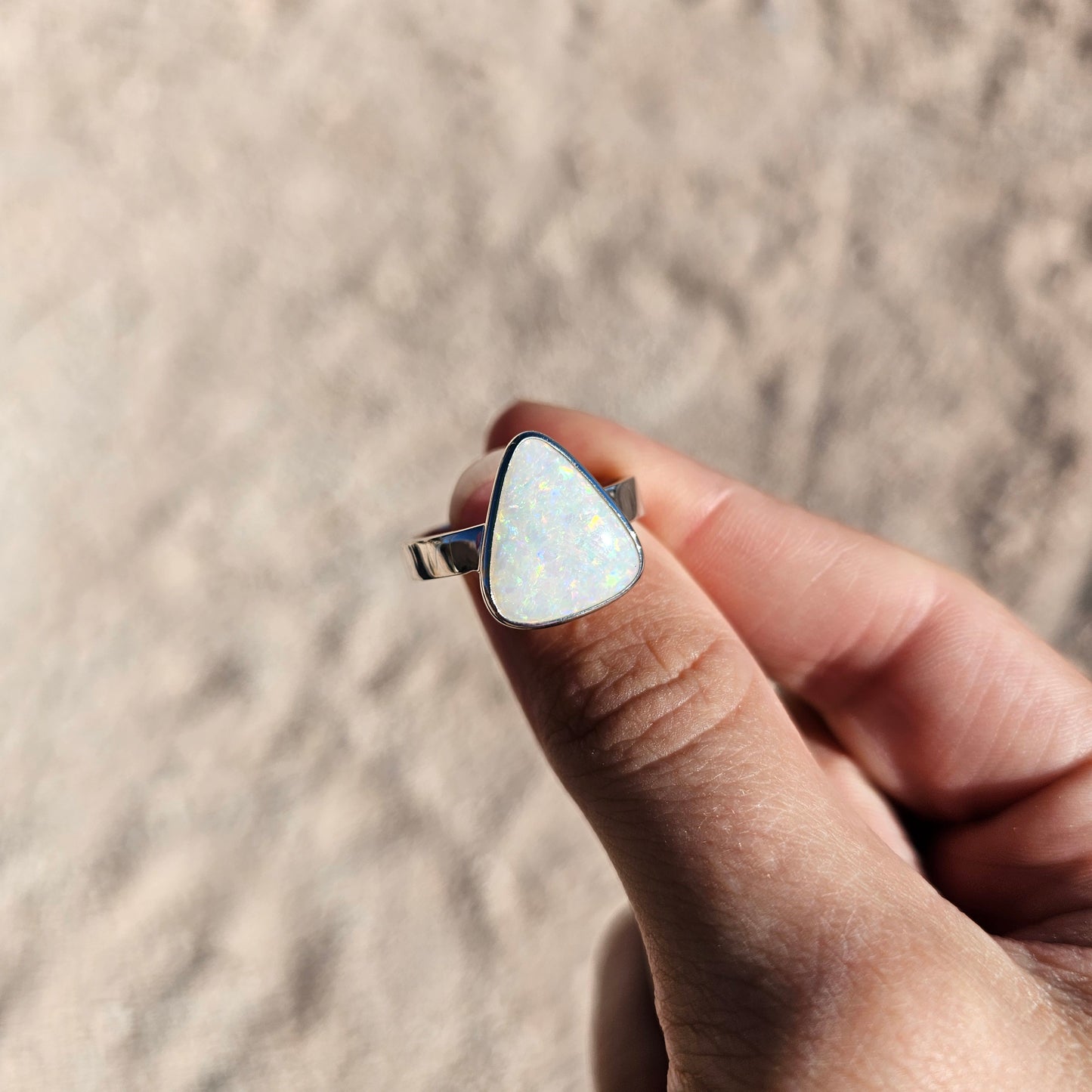 Sterling Silver Opal Ring
