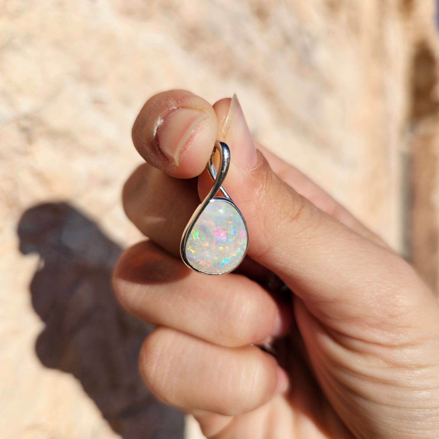 Sterling Silver Opal Pendant