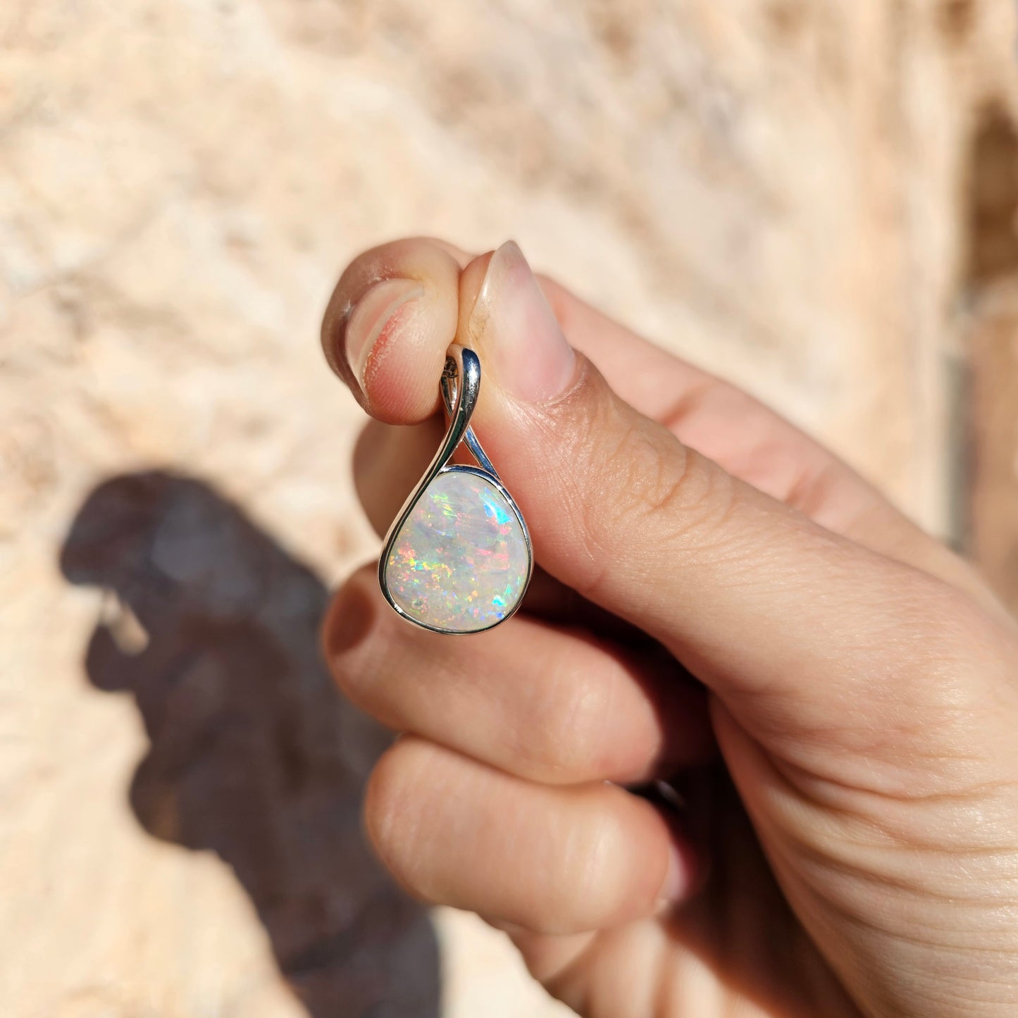 Sterling Silver Opal Pendant