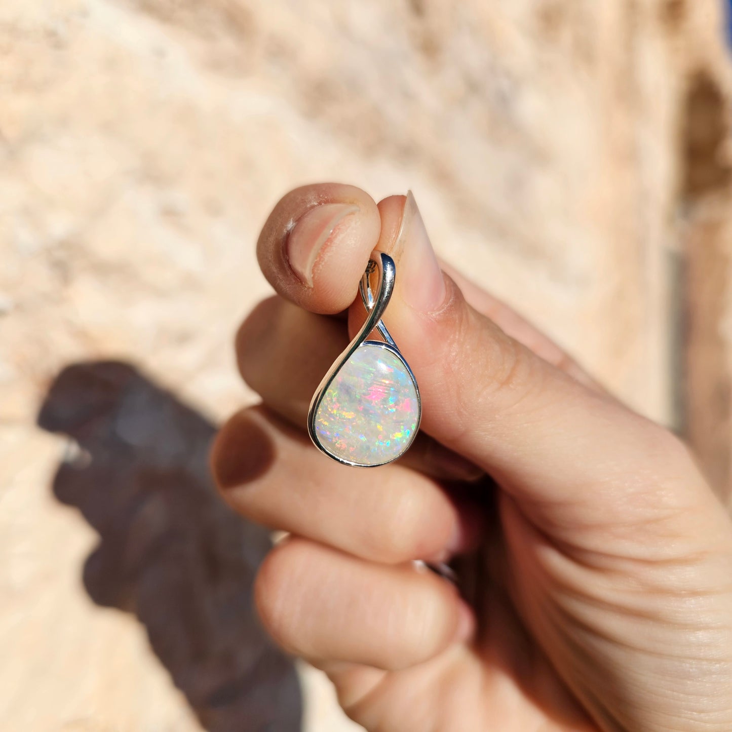 Sterling Silver Opal Pendant