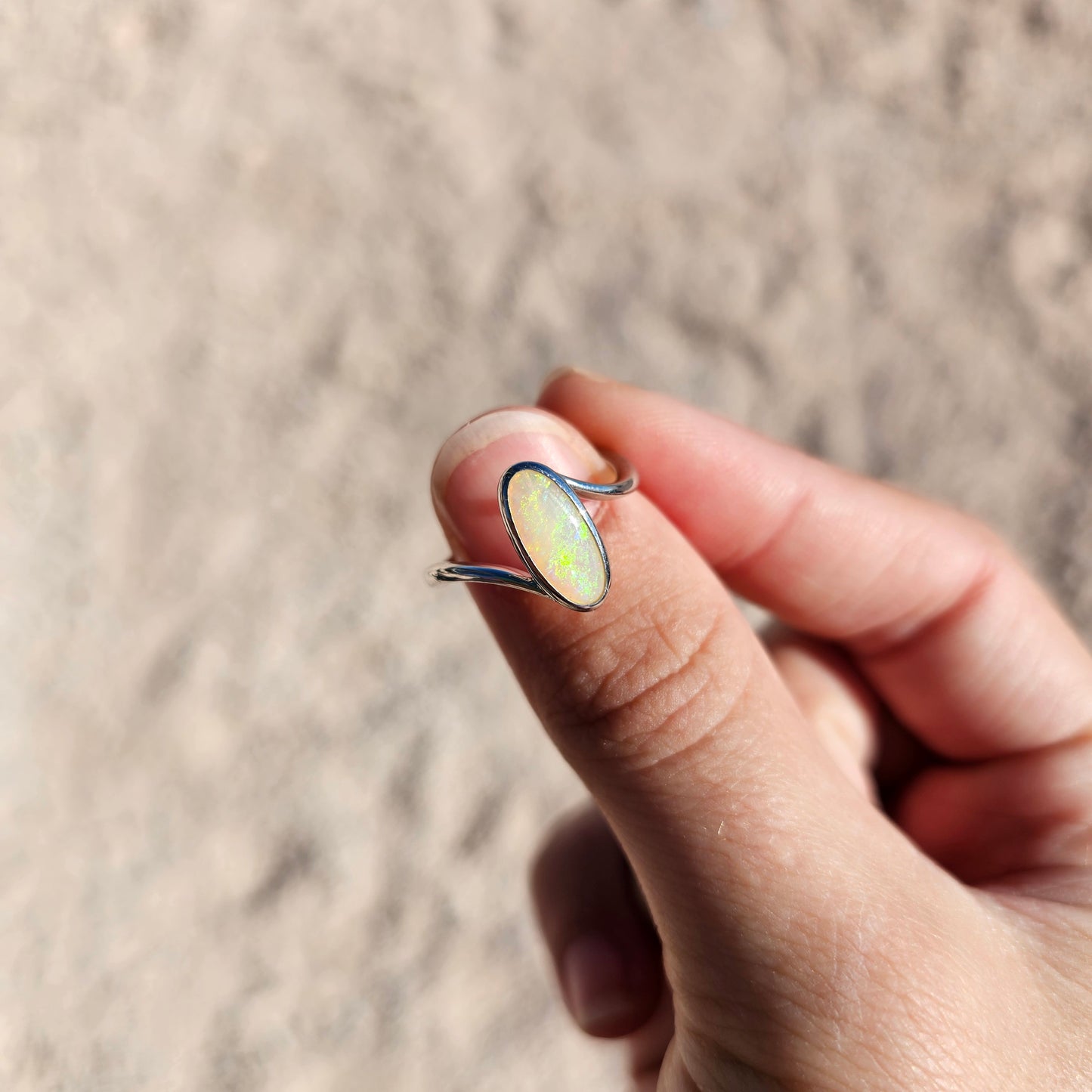 Sterling Silver Opal Ring