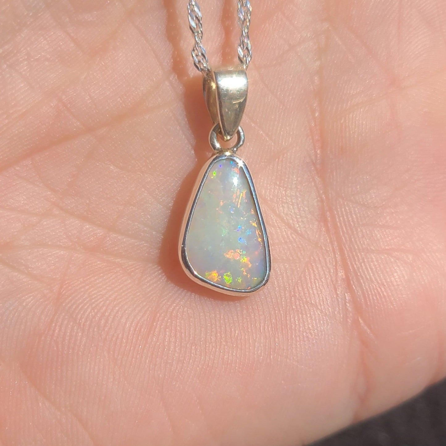 Free Form Light Opal Pendant