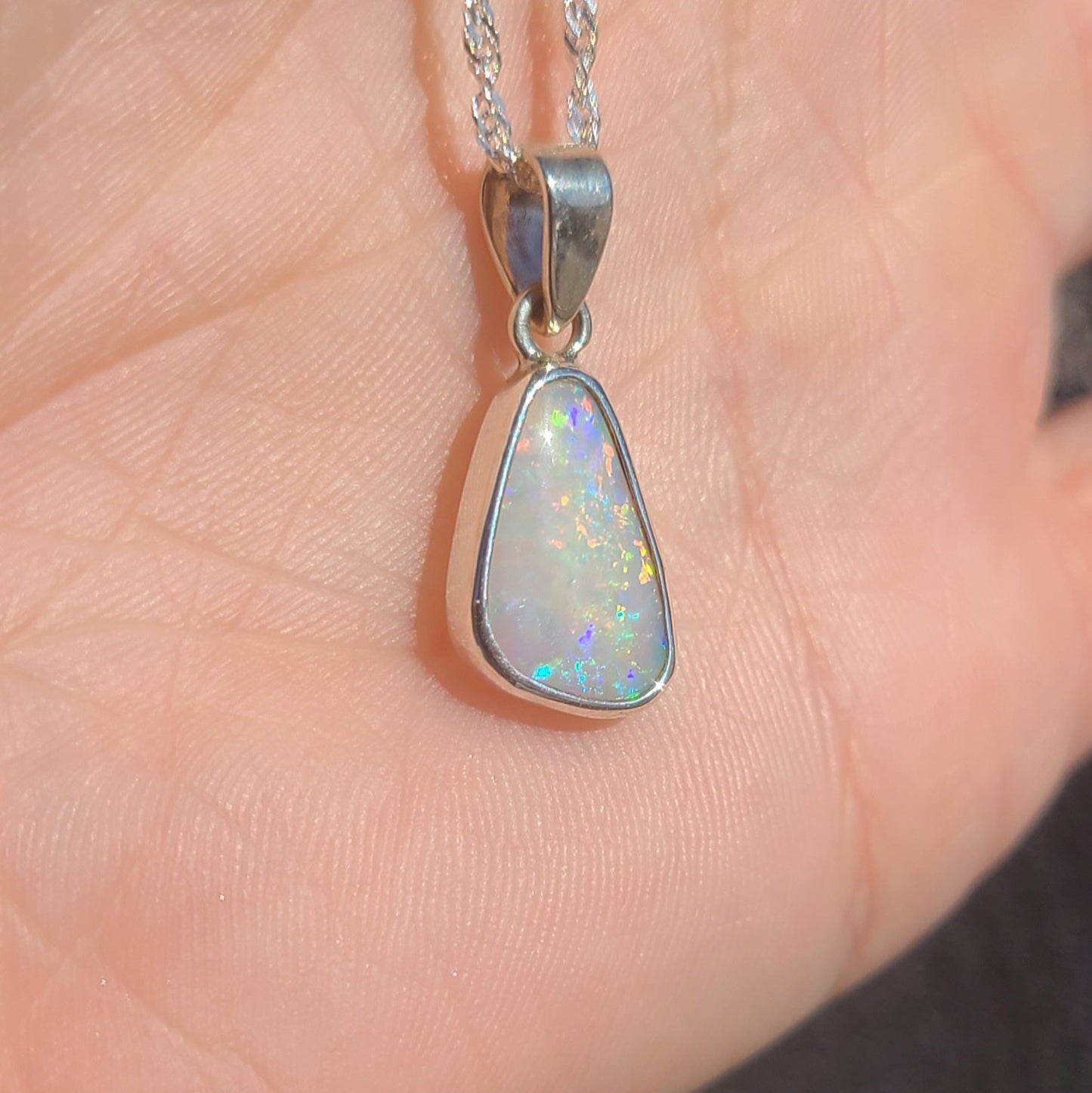 Free Form Light Opal Pendant