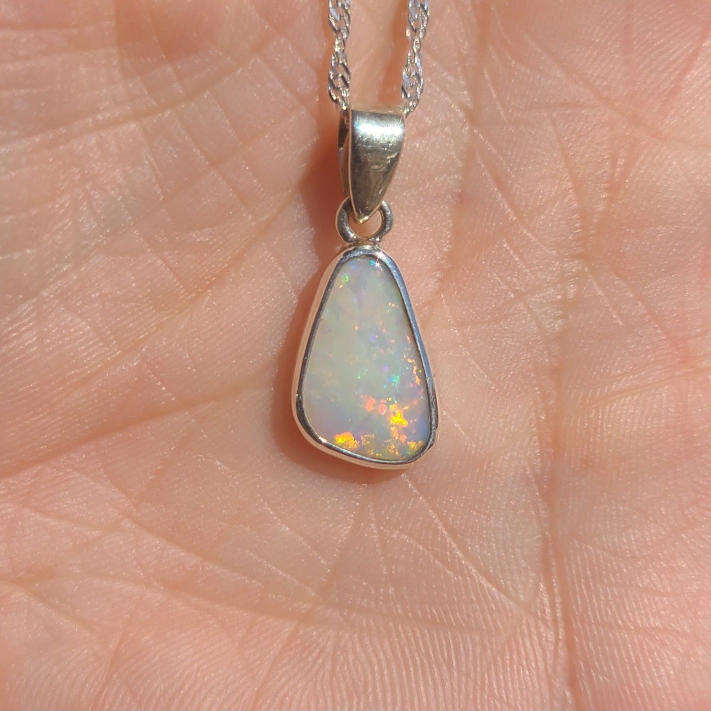 Free Form Light Opal Pendant