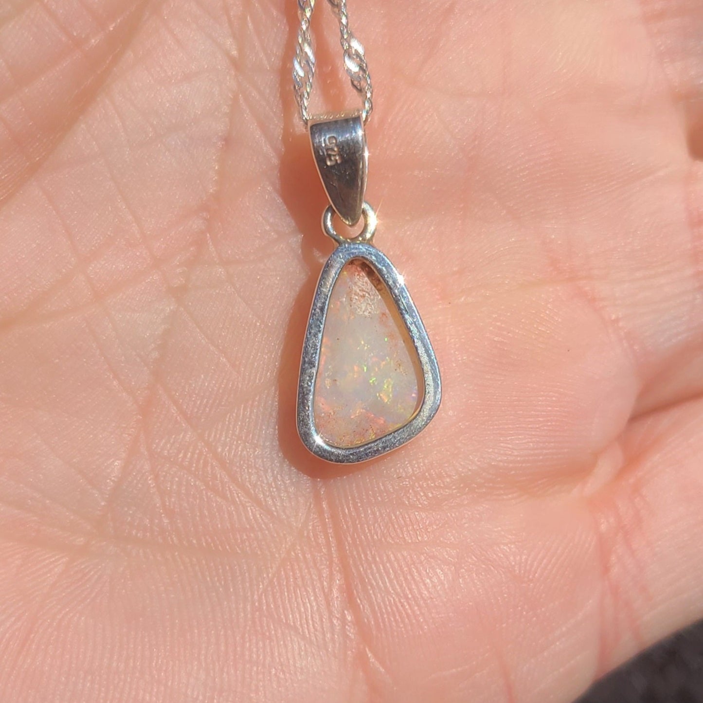 Free Form Light Opal Pendant