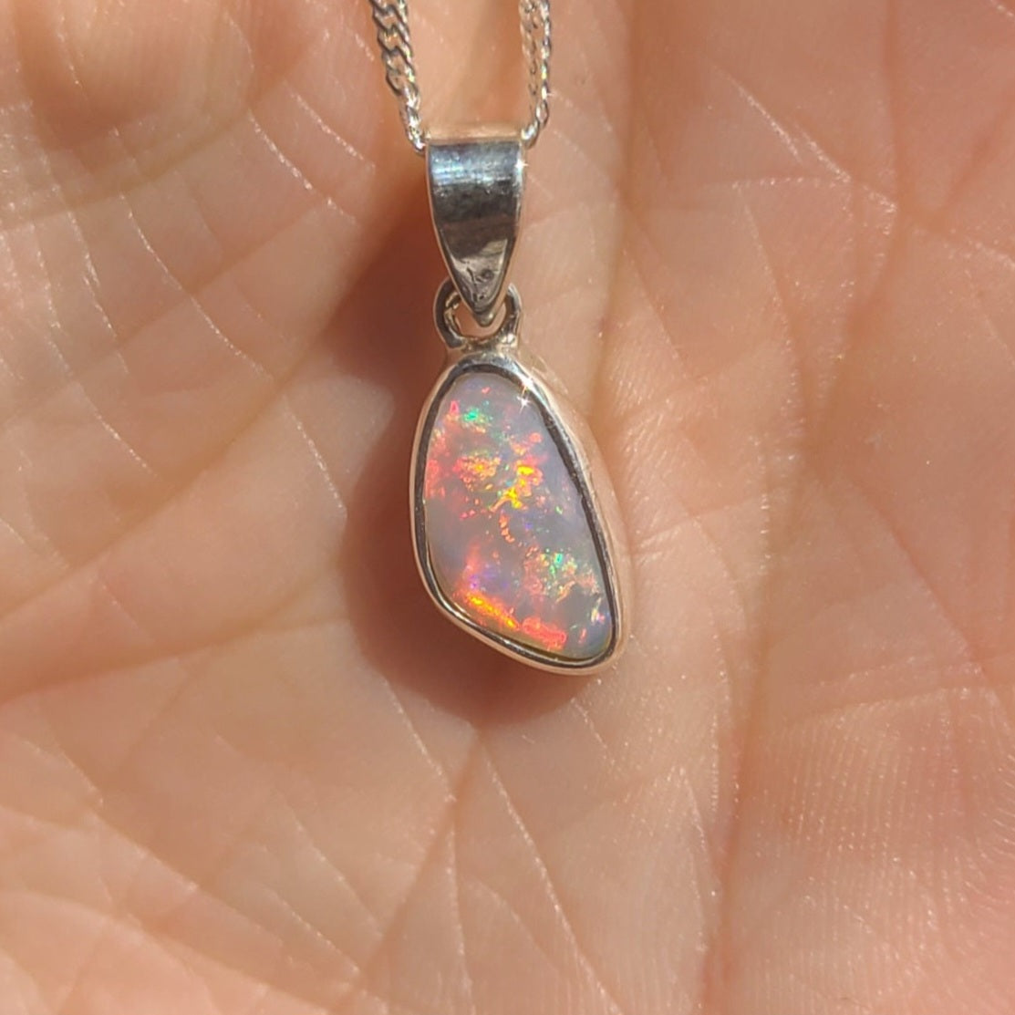 Free Form Light Opal Pendant