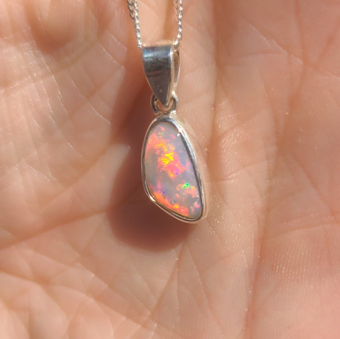 Free Form Light Opal Pendant