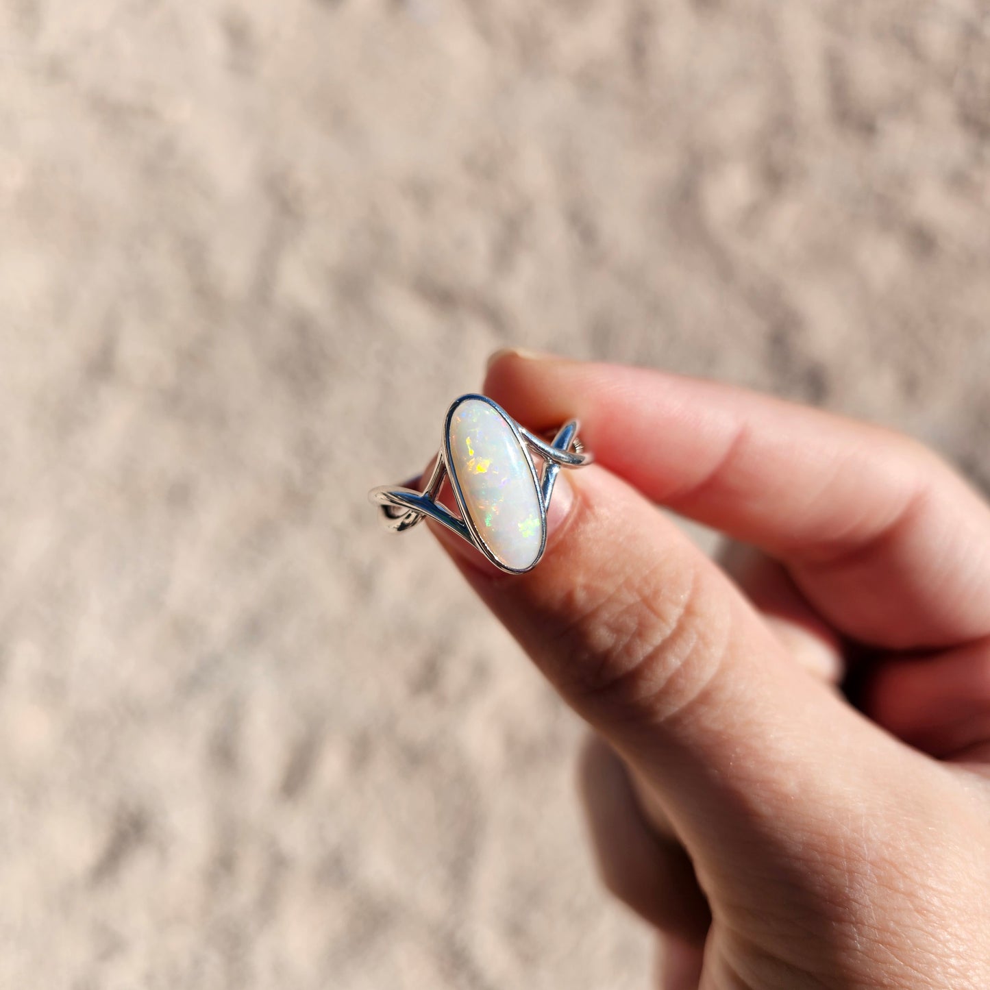 Sterling Silver Opal Ring