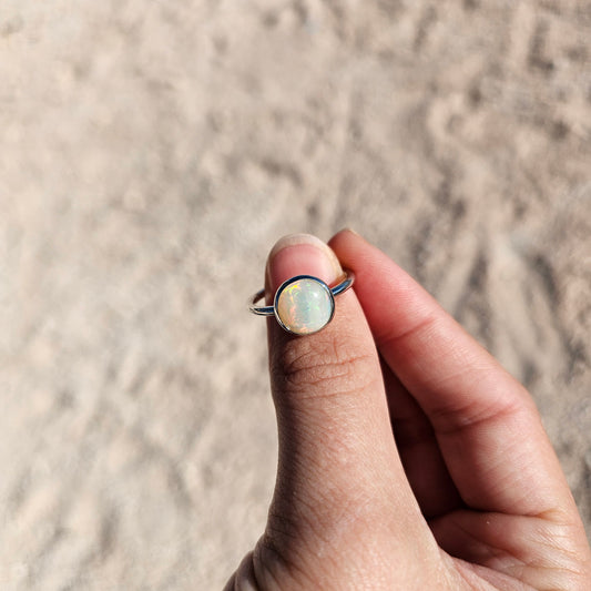 Sterling Silver Opal Ring