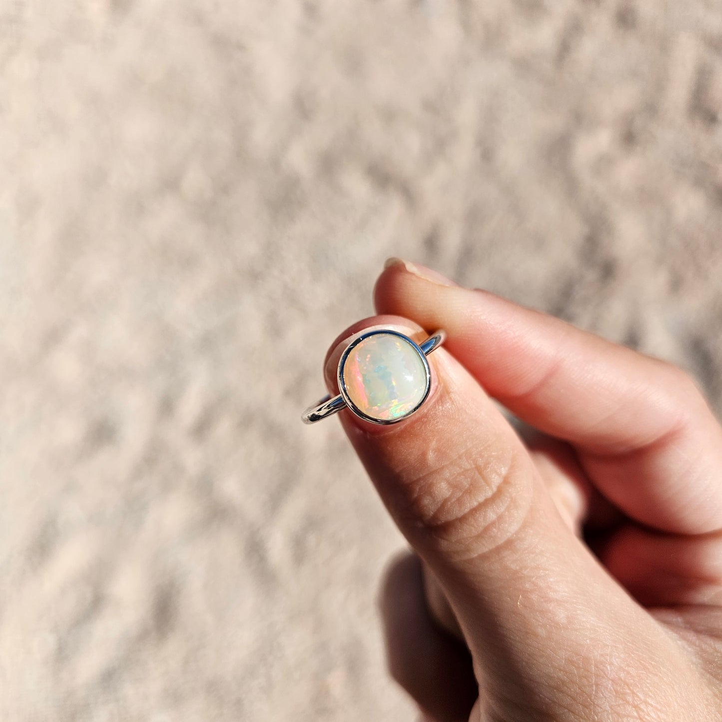 Sterling Silver Opal Ring