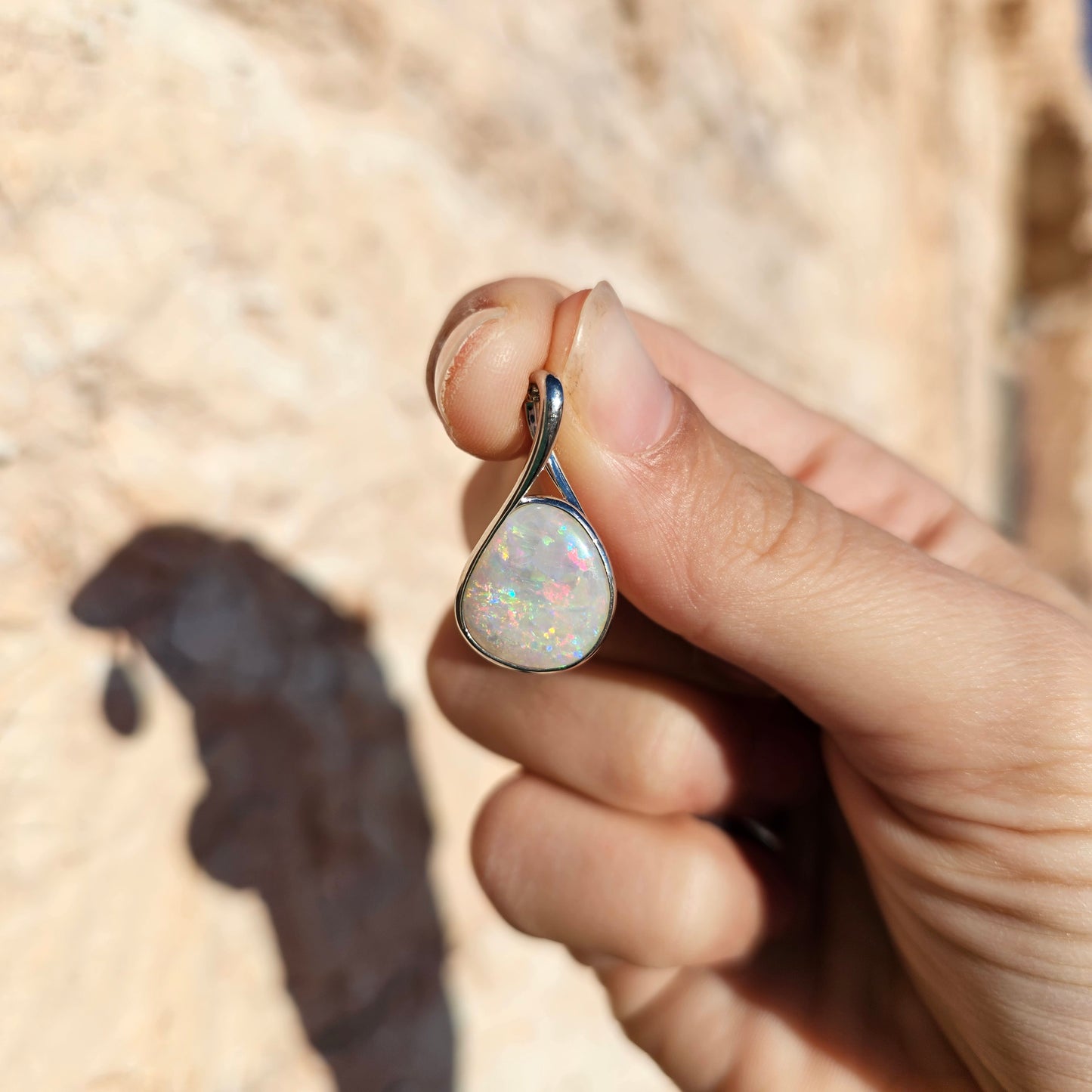 Sterling Silver Opal Pendant