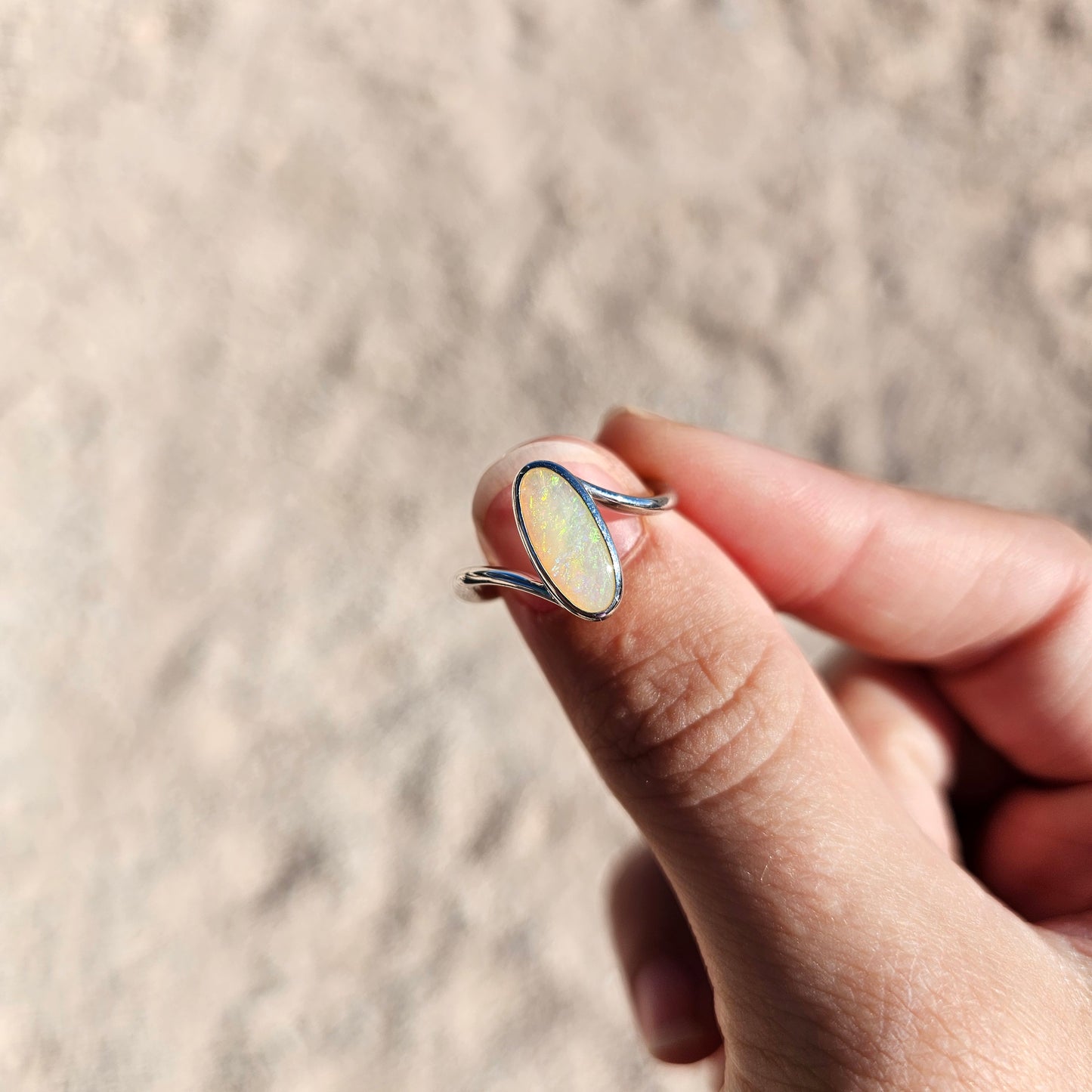Sterling Silver Opal Ring