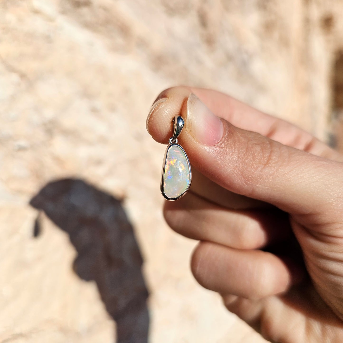 Sterling Silver Opal Pendant