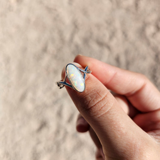 Sterling Silver Opal Ring