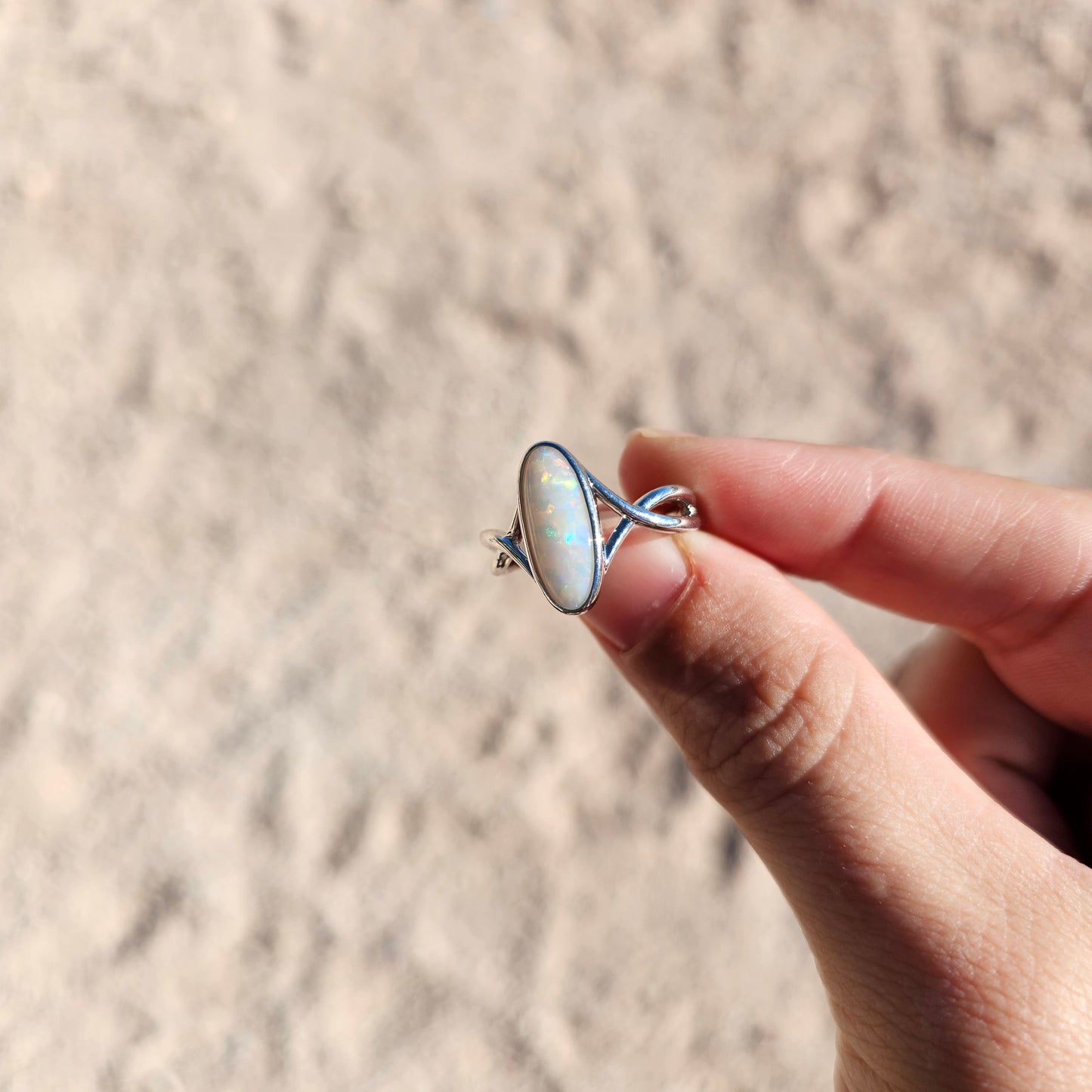Sterling Silver Opal Ring