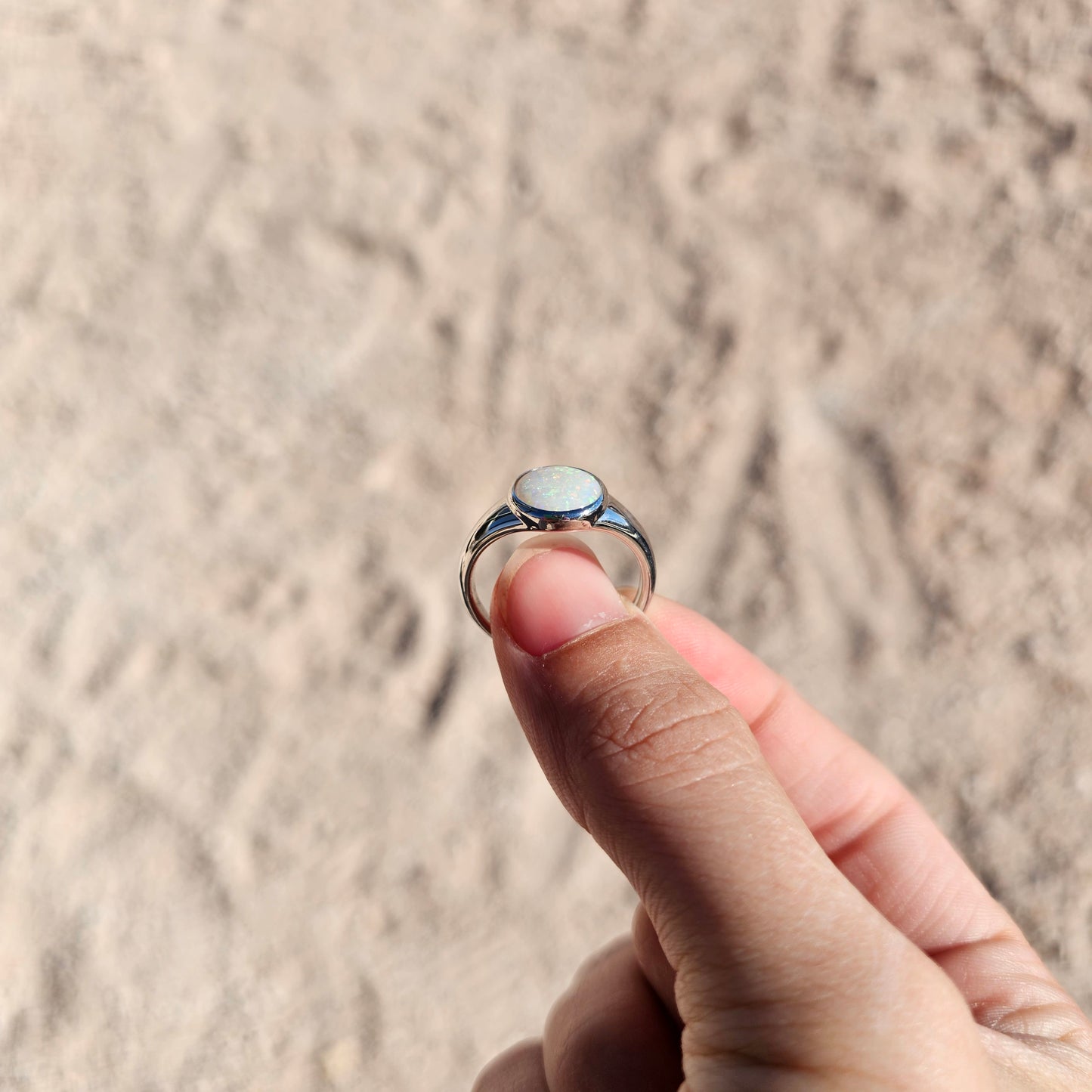 Sterling Silver Opal Ring