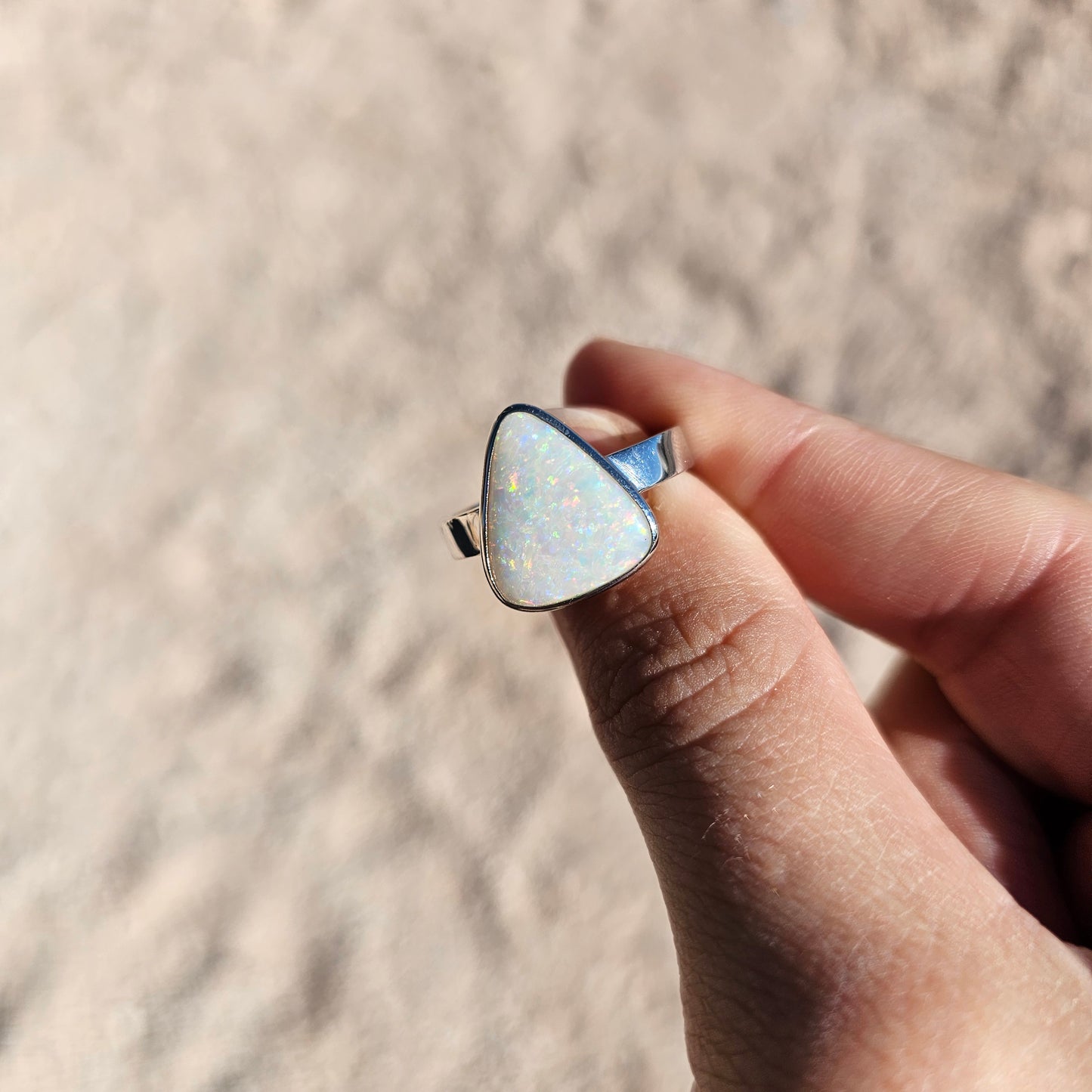 Sterling Silver Opal Ring