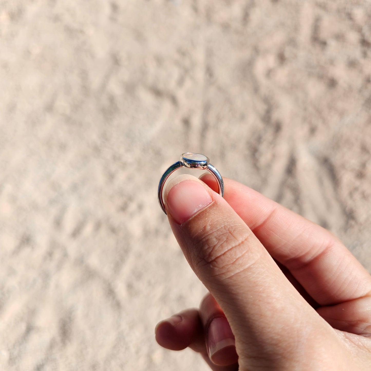 Sterling Silver Opal Ring