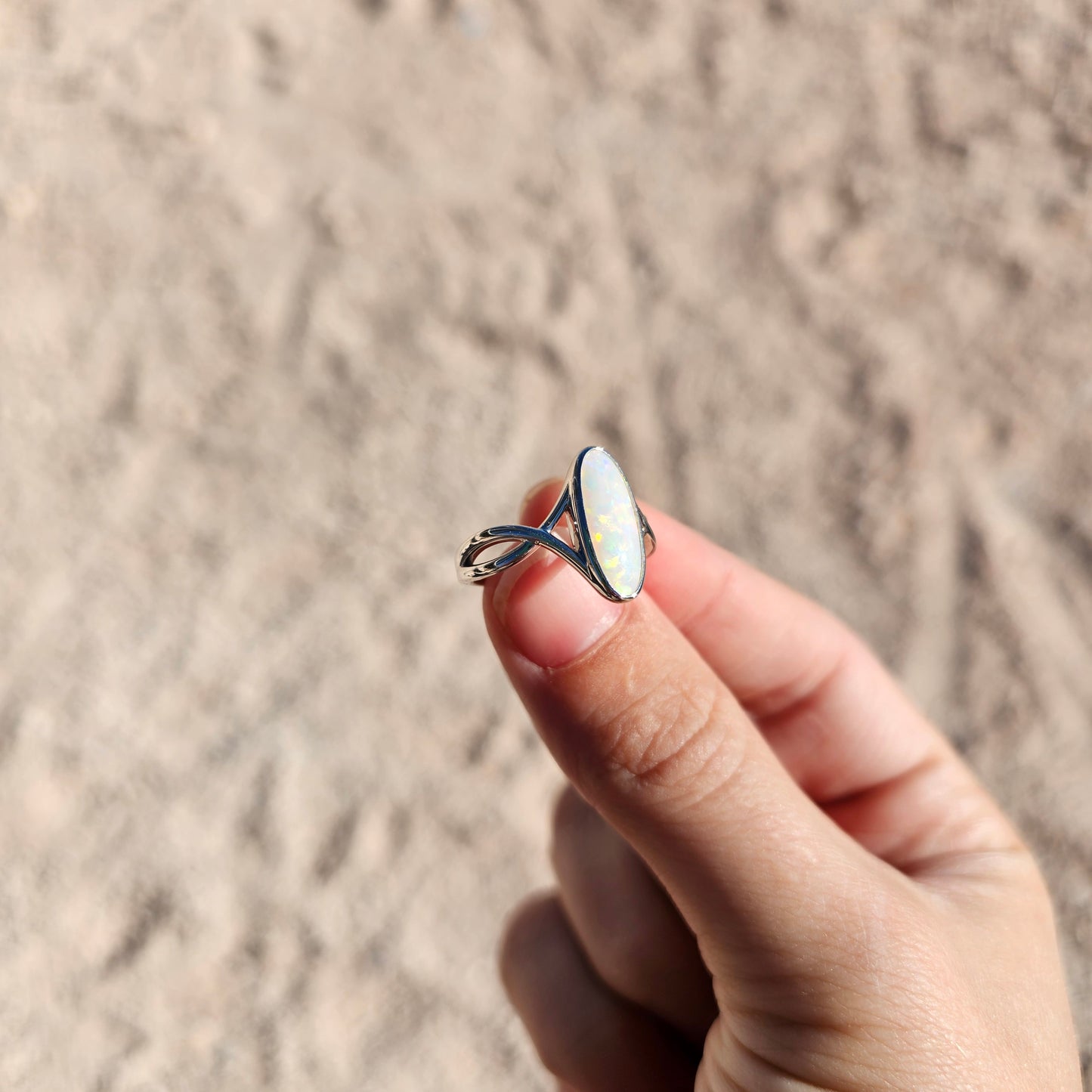 Sterling Silver Opal Ring