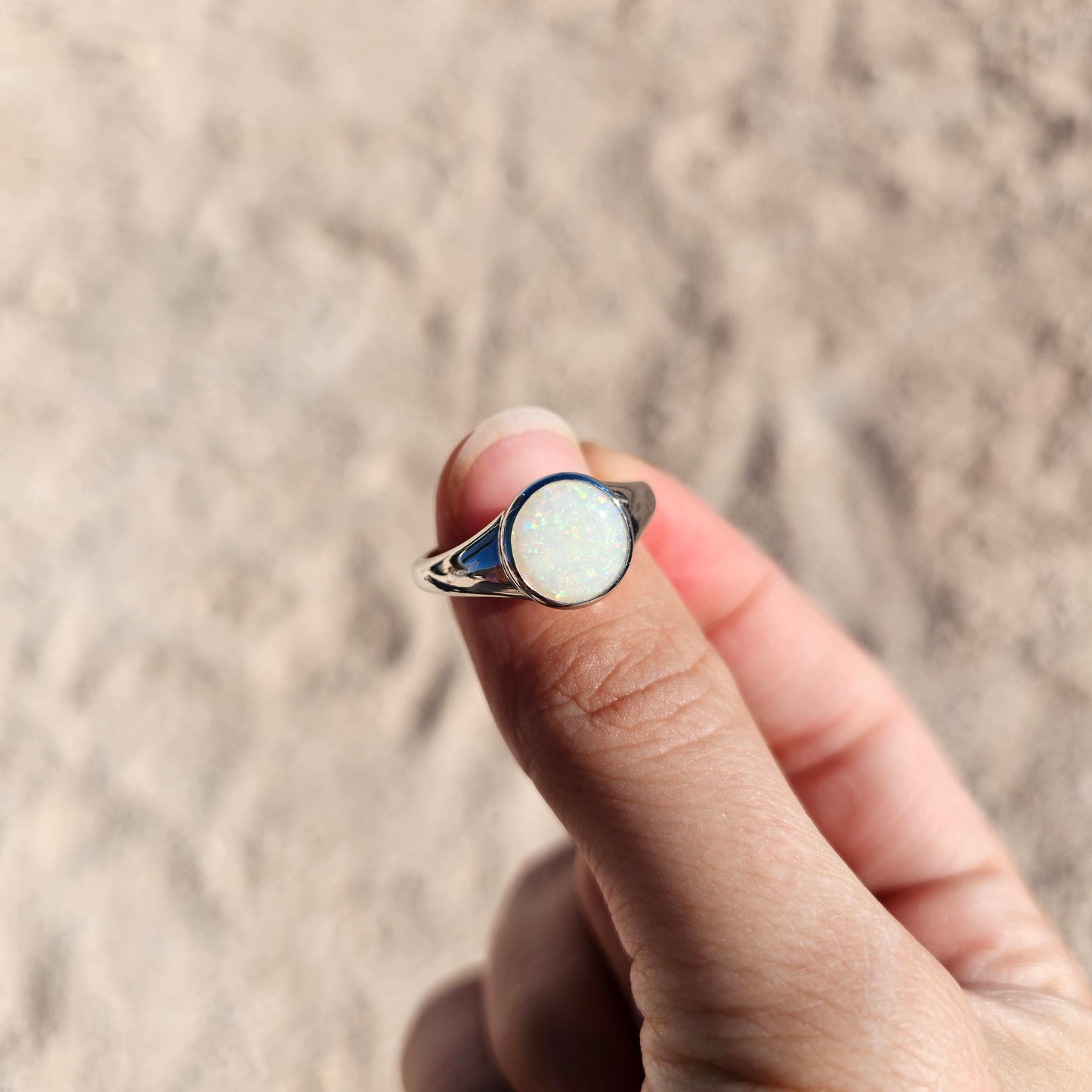 Sterling Silver Opal Ring