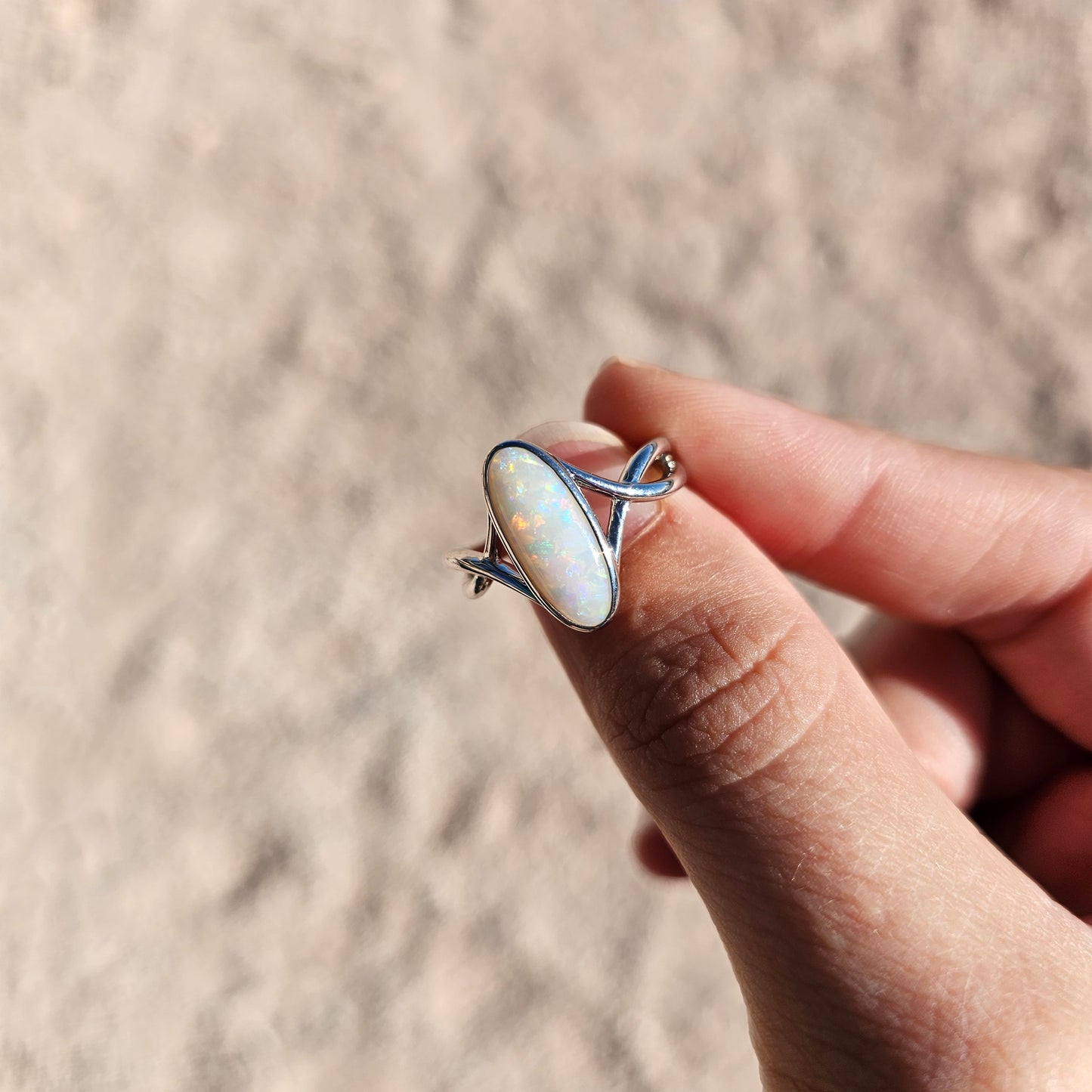 Sterling Silver Opal Ring