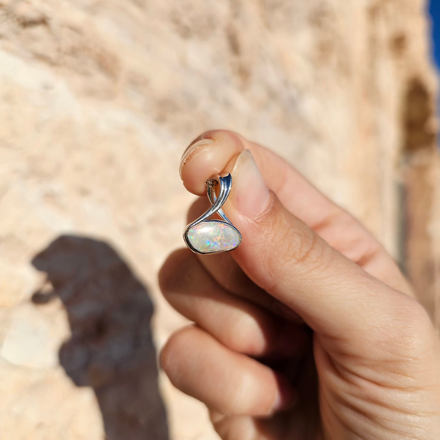 Sterling Silver Opal Pendant