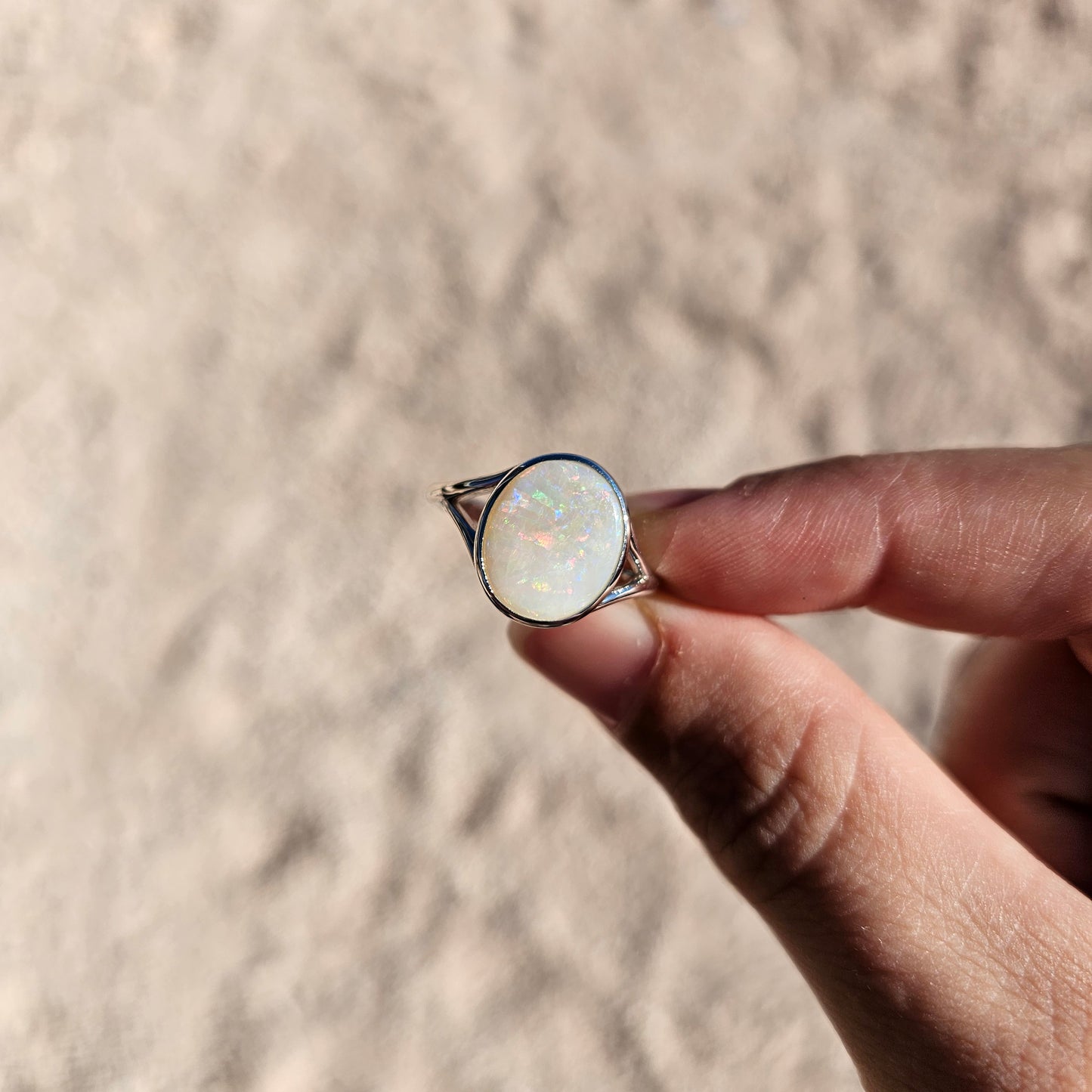 Sterling Silver Opal Ring