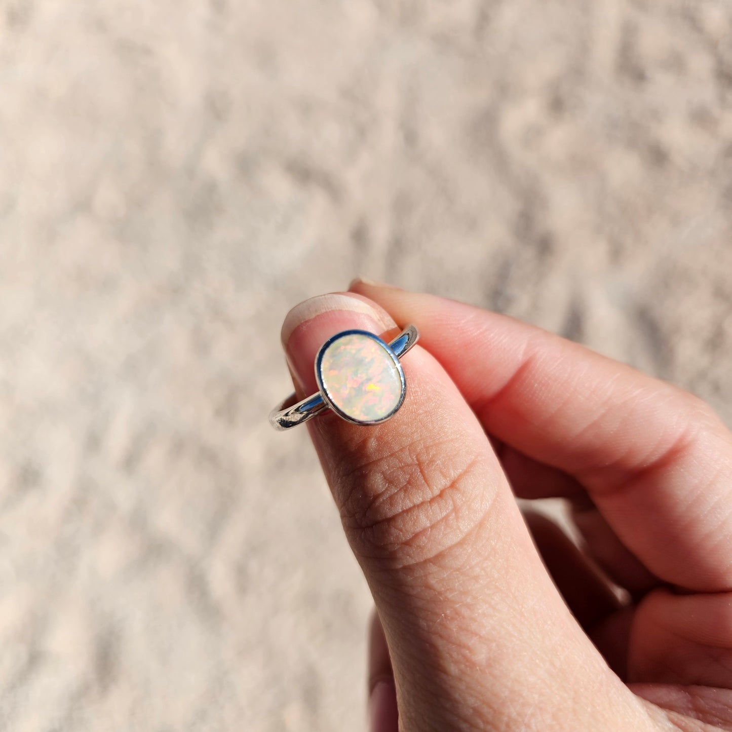 Sterling Silver Opal Ring