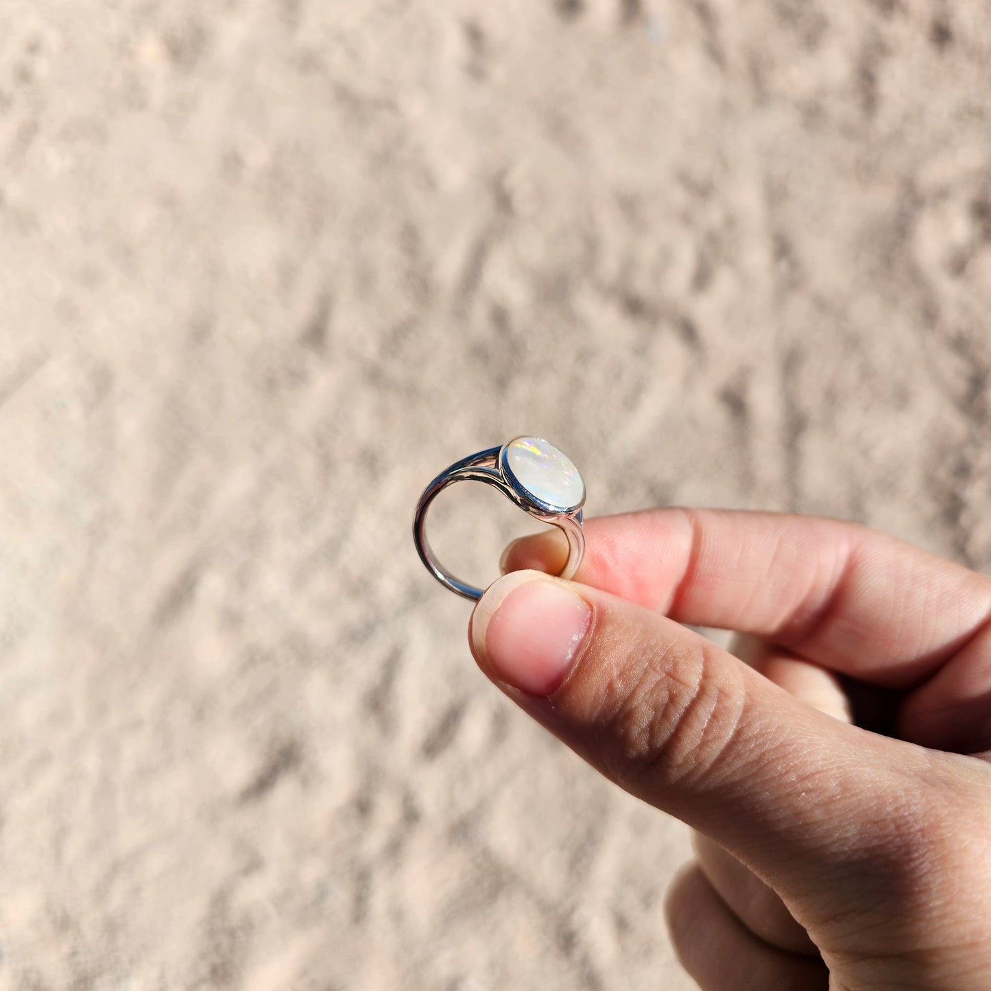 Sterling Silver Opal Ring