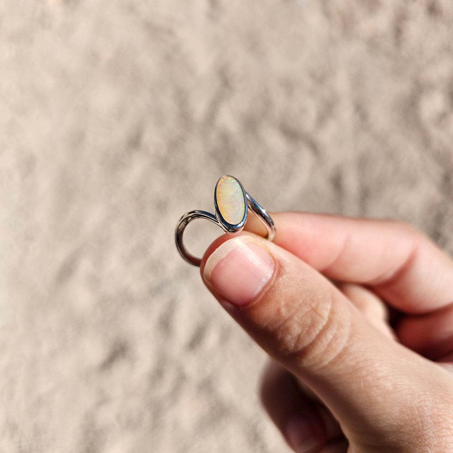 Sterling Silver Opal Ring