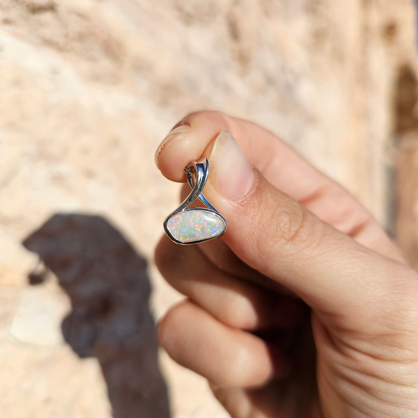 Sterling Silver Opal Pendant