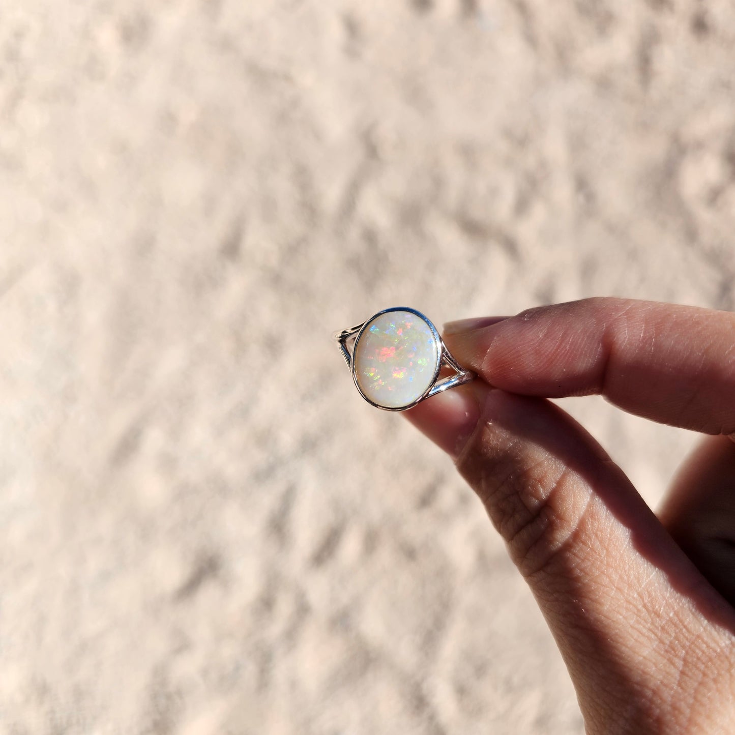 Sterling Silver Opal Ring