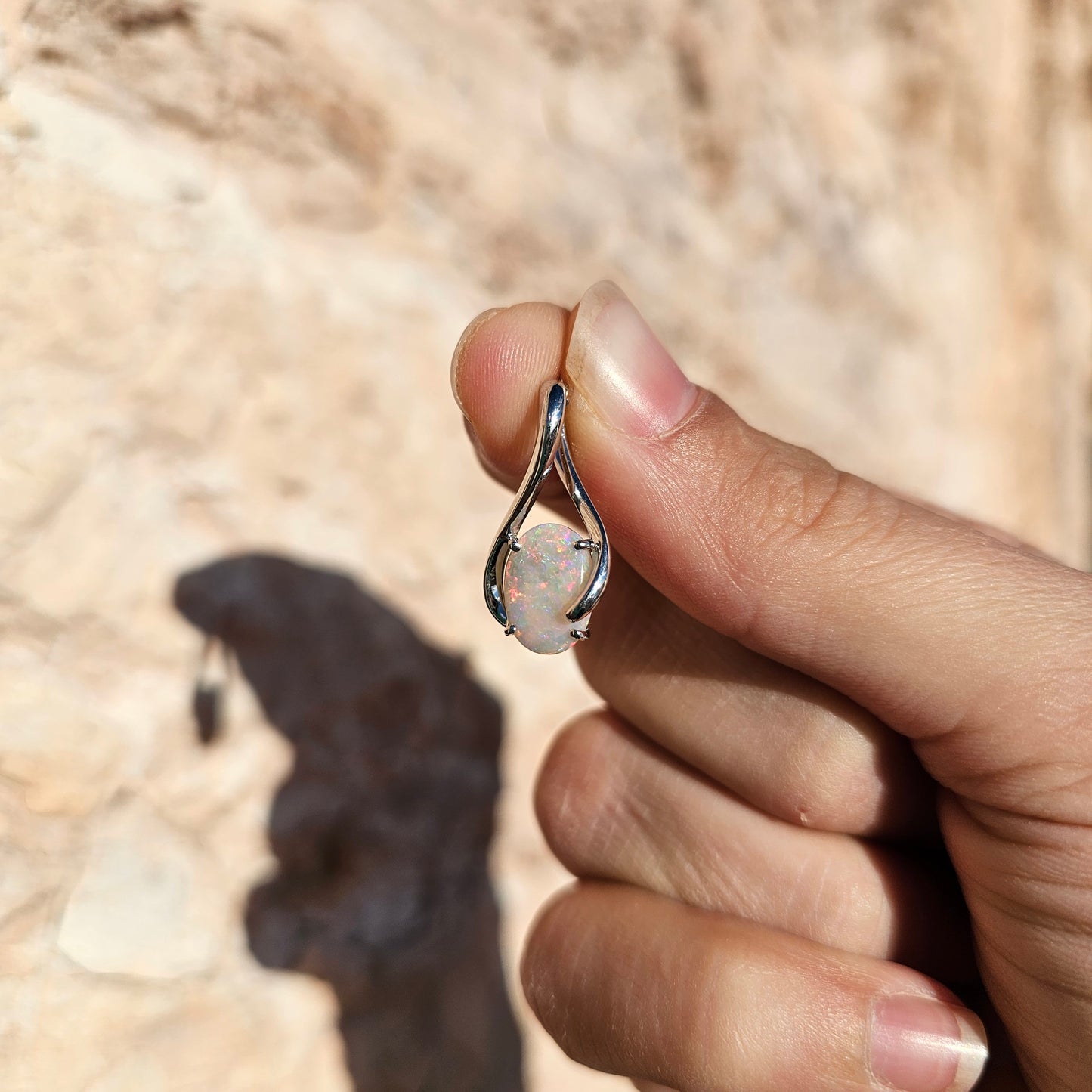 Sterling Silver Opal Pendant