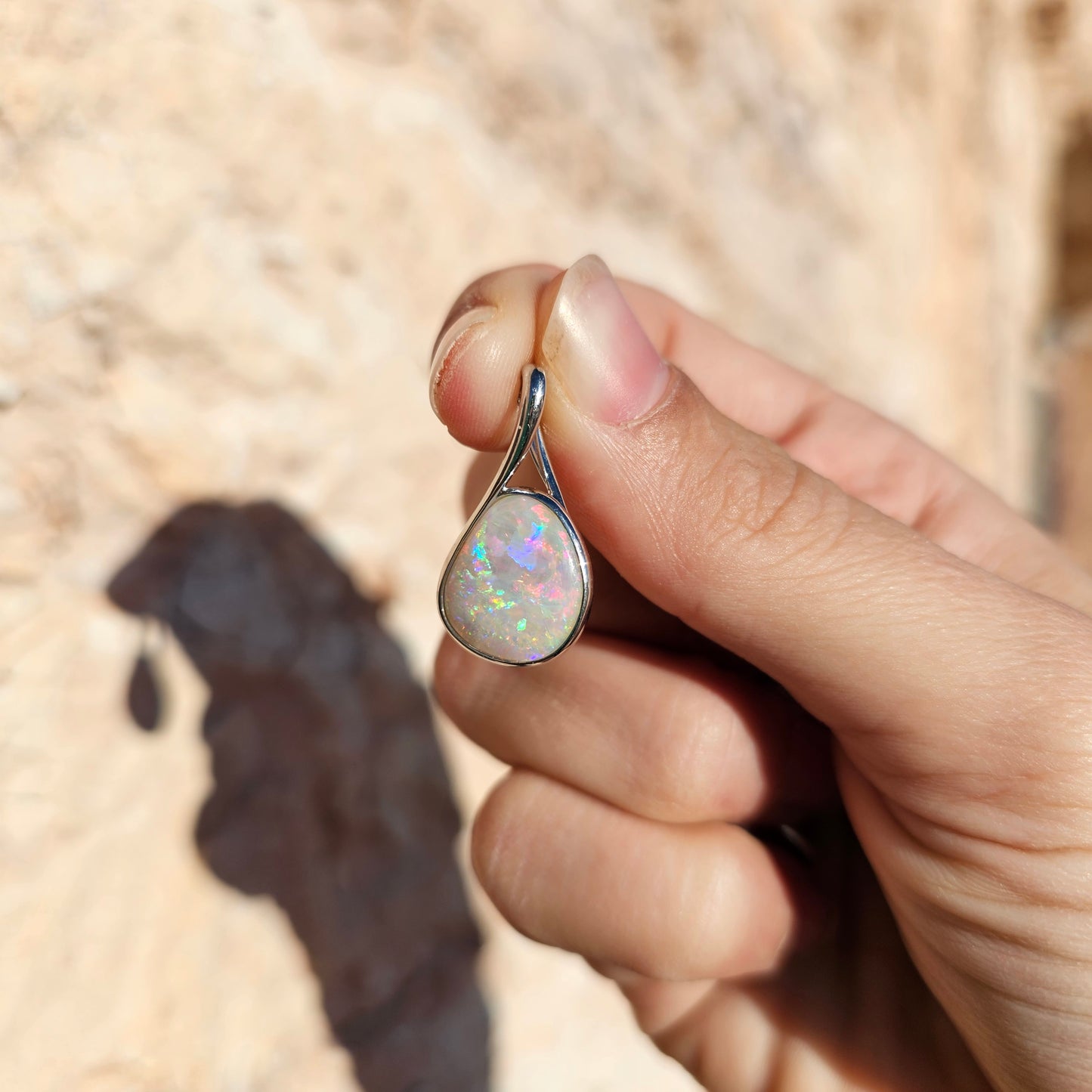 Sterling Silver Opal Pendant