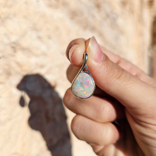 Sterling Silver Opal Pendant