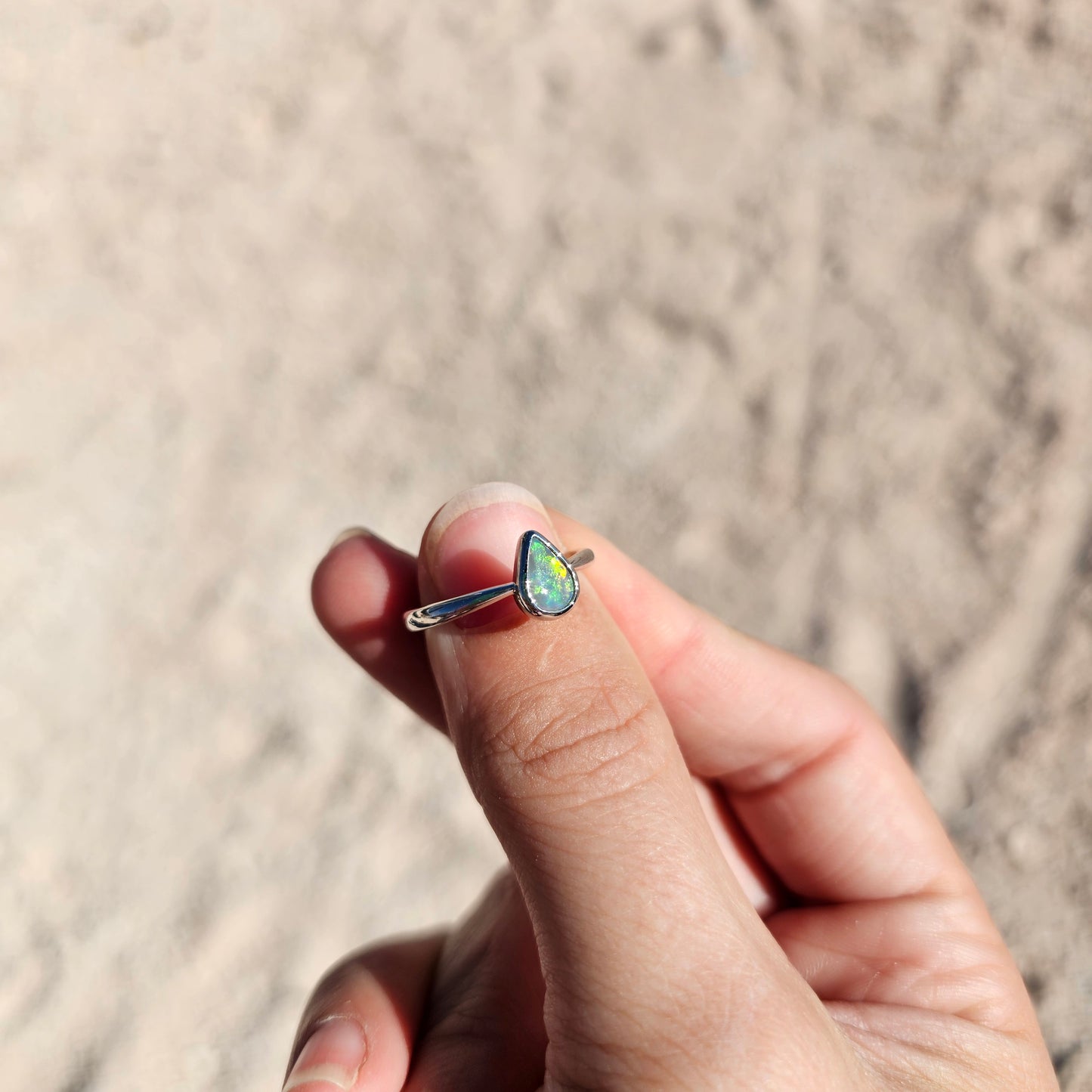Sterling Silver Opal Ring