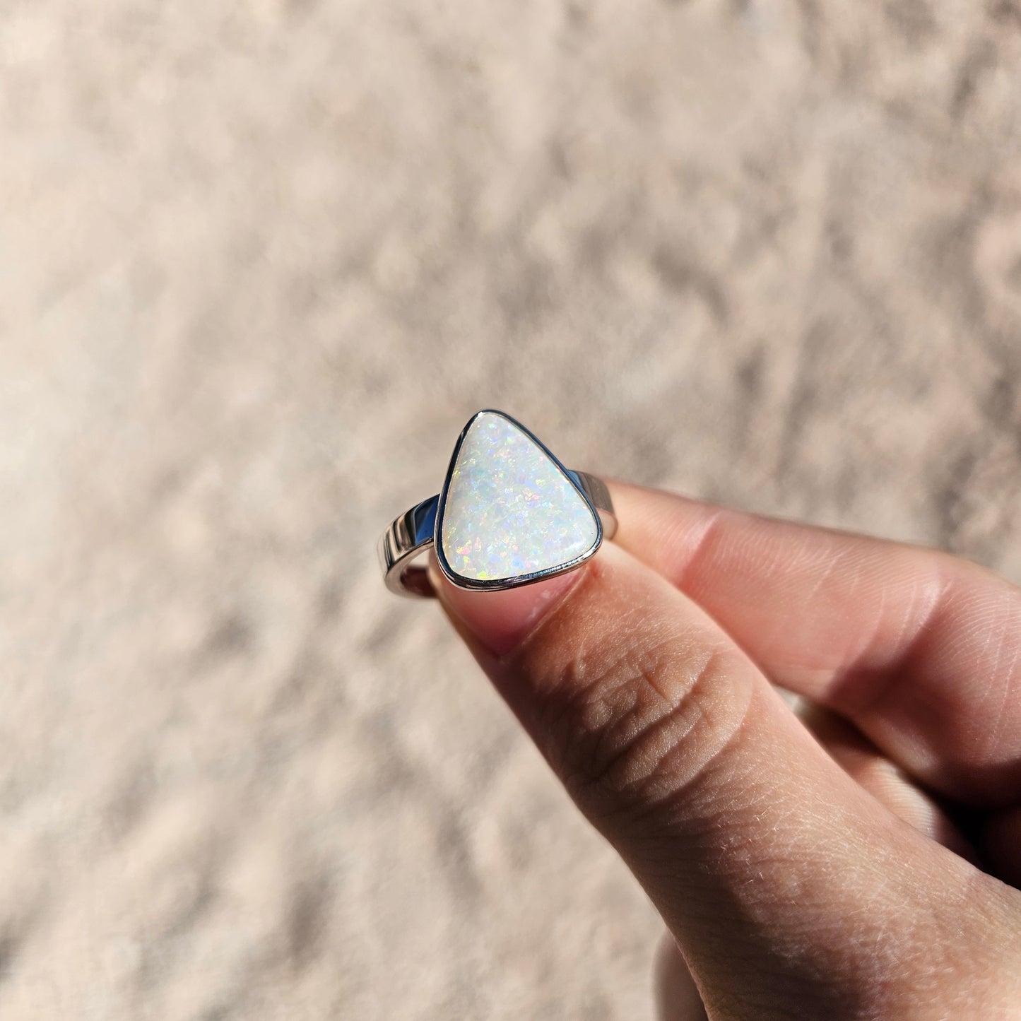 Sterling Silver Opal Ring