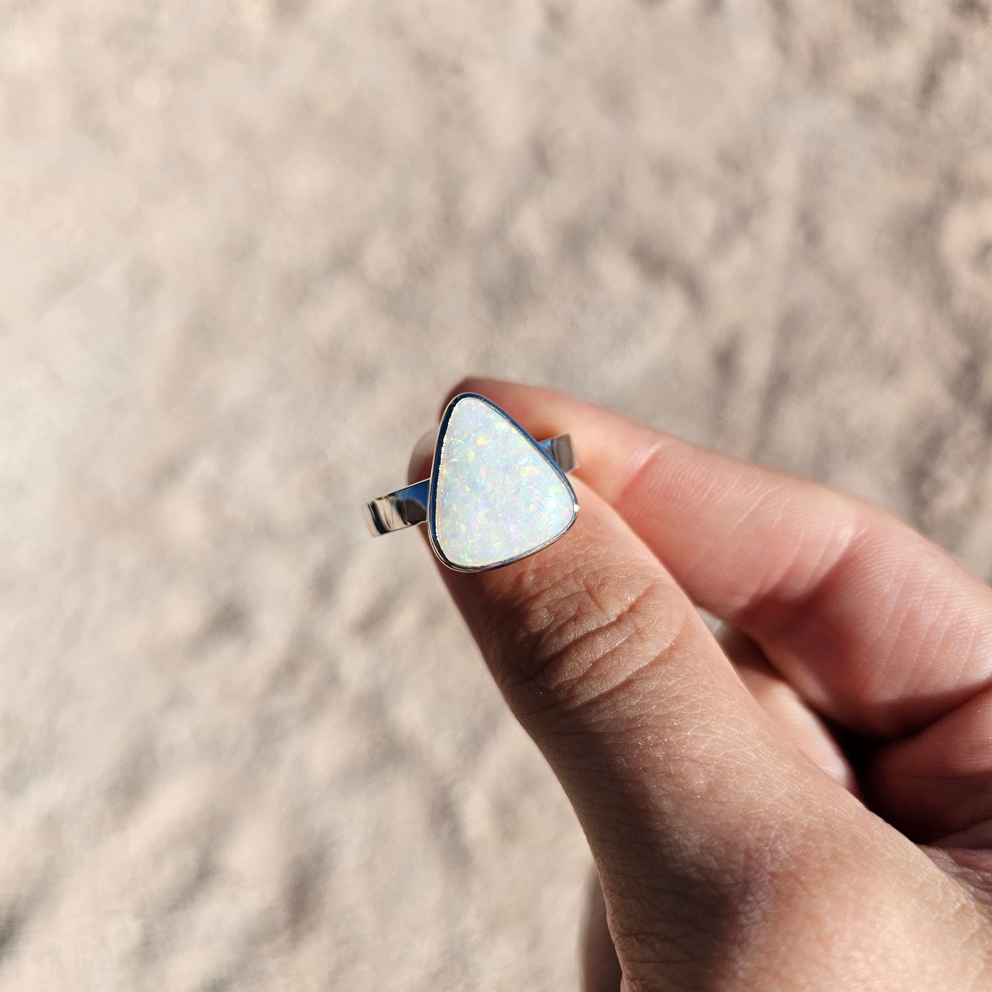 Sterling Silver Opal Ring