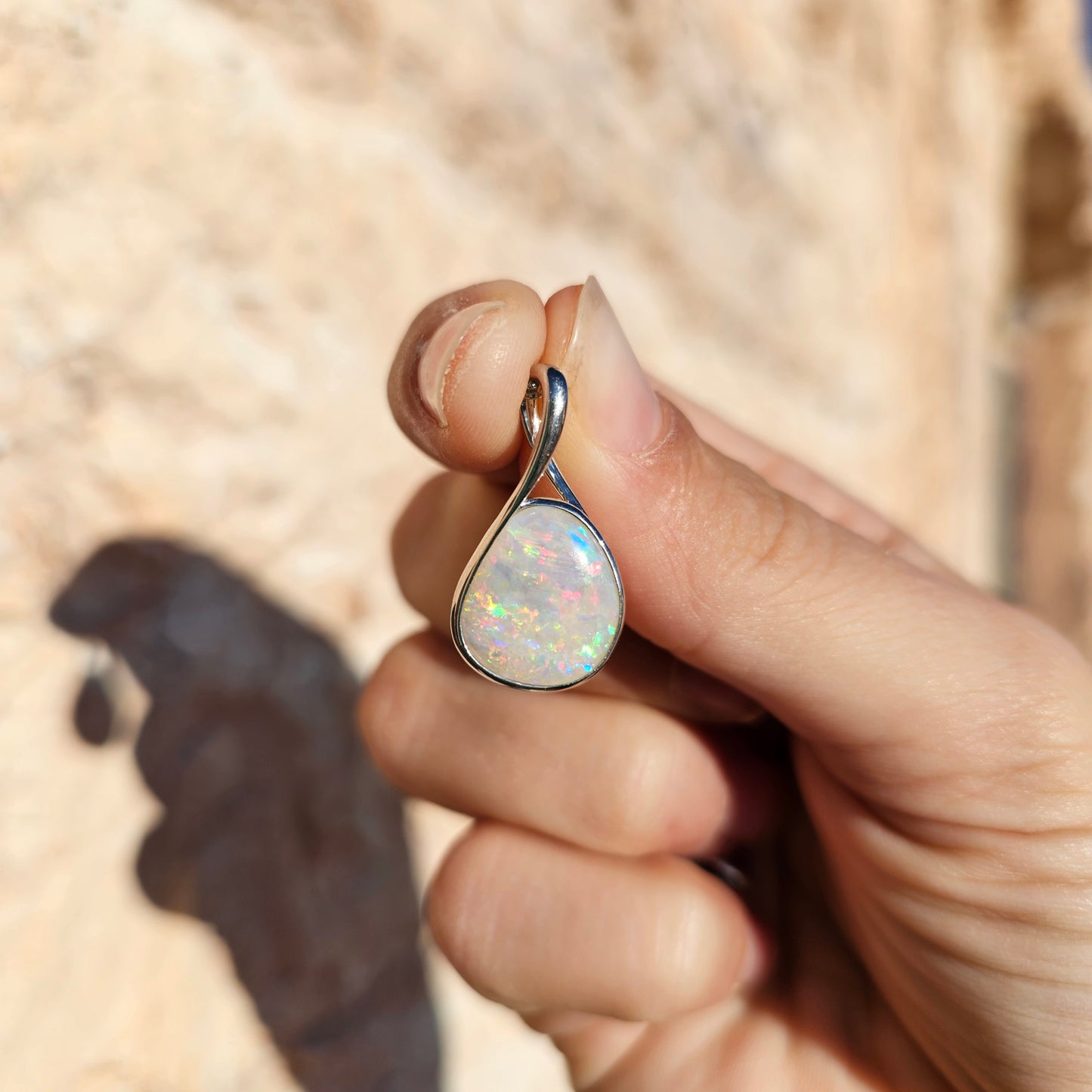 Sterling Silver Opal Pendant